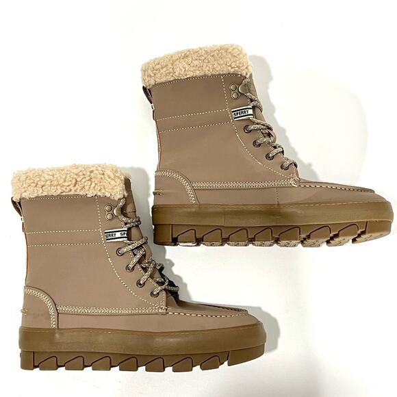 NEW Sperry Juneau Faux Shearling Trim Winter Boot - Picture 3 of 10